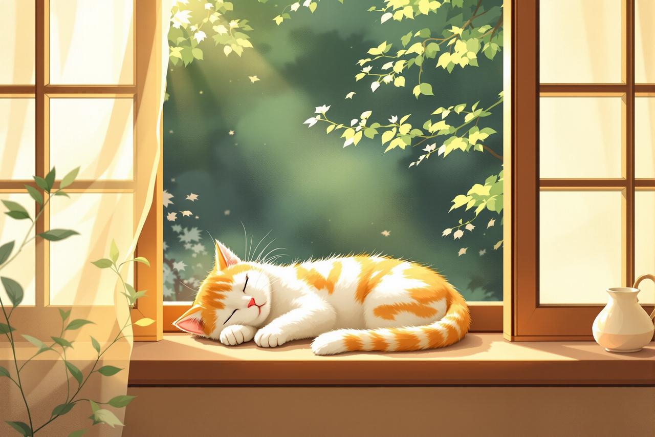 看ai短剧 - 猫咪的午后，暖心陪伴治愈动漫短剧